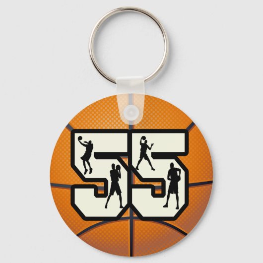 Nummer 55 Basketball Schlüsselanhänger (Vorderseite)