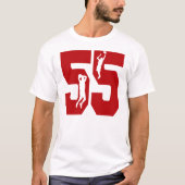 Nummer 55 Basketball-Shirt T-Shirt (Vorderseite)