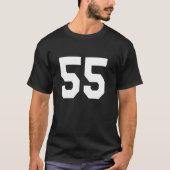 Nummer 55 Sports Jersey Front and Back Team Player T-Shirt (Vorderseite)