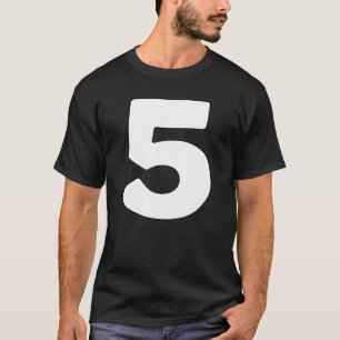 Nummer 5 Fünf übereinstimmende Nummern und Buchsta T-Shirt