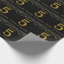 Nummer 5 Glitzer Gold Anniversary Wrapper