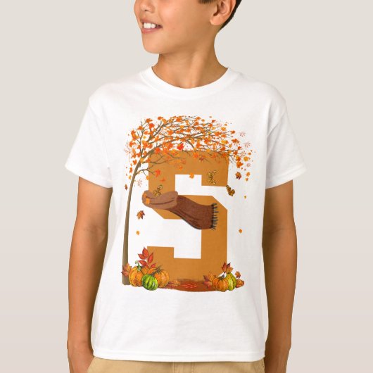 Nummer 5 Herbst Erntedank Thema 5 Jahre alt T-Shirt (Vorderseite)