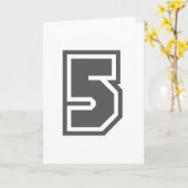 Nummer 5 karte (Gelbe Blume)