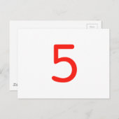 Nummer 5 postkarte (Vorne/Hinten)