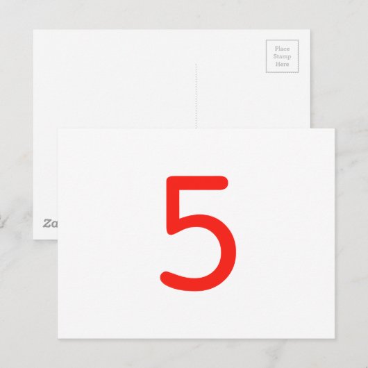 Nummer 5 postkarte (Vorne/Hinten)