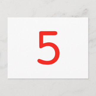 Nummer 5 postkarte