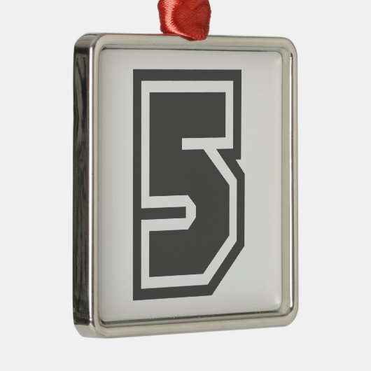 Nummer 5 silbernes ornament (Rechts)