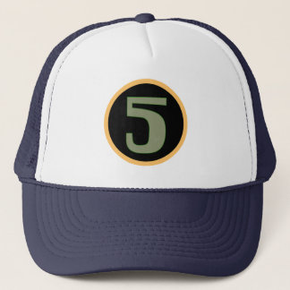 Nummer 5 truckerkappe