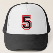 Nummer "5" truckerkappe (Vorderseite)