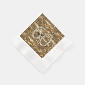 Nummer 60 Diamond Wedding Anniversary Gold Chic Serviette (Ecke)