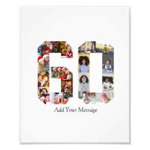 Nummer 60 Fotocollage Fotodruck