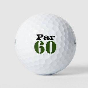 Nummer 60 Par Golfplatz für 60. Geburtstagsgolfer Golfball