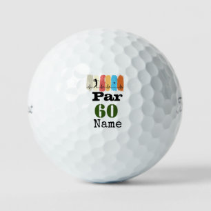 Nummer 60 Par Golfplatz für 60. Geburtstagsgolfer Golfball