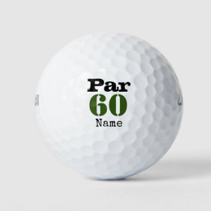 Nummer 60 Par Golfplatz für 60. Geburtstagsgolfer Golfball