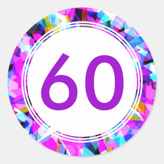 Nummer 60 - Rundaufkleber Runder Aufkleber (Vorderseite)