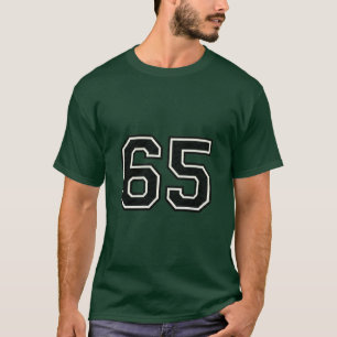 Nummer 65 Varsity-Sporttrikot 65. Geburtstag T-Shirt