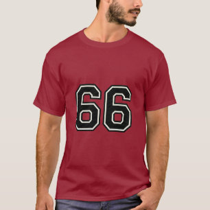 Nummer 66 Varsity-Sportstrikot 66. Geburtstag T-Shirt