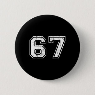 Nummer 67 Distressed Vintage Sechzig Sieben Sport Button
