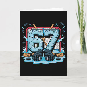 Nummer 67 Hockey Drip Meme Hockey Spieler Karte