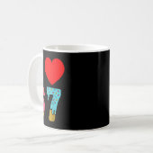 Nummer 67 Ich liebe sechs sieben Clic 6 7 67 Meme  Kaffeetasse (Vorderseite Links)