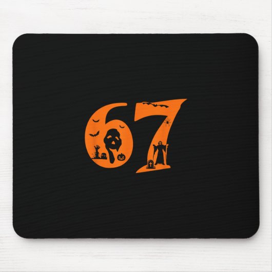 Nummer 67 Lustiger Meme-Spruch 6 7 Sechs Sieben Gr Mousepad (Vorne)