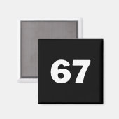 Nummer 67  magnet (Vorderseite/Rückseite)