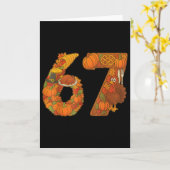 Nummer 67 Matching Sechs Sieben 6 7 Meme 67 Dankfe Karte (Gelbe Blume)