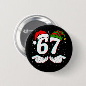 Nummer 67 Matching Sechs Sieben 6 7 Meme 6-7 Weihn Button (Vorne & Hinten)