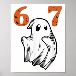 Nummer 67 Matching Sechs Sieben 6 7 Meme Halloween Poster