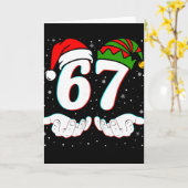 Nummer 67 Matching Six Seven 6 7 Meme 6-7 Christma Karte (Gelbe Blume)