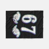 Nummer 67 Matching Six Seven 6 7 Meme 6-7 Hallowee Fleecedecke (Vorderseite (Horizontal))