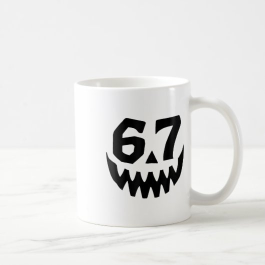 Nummer 67 Matching Six Seven 6 7 Meme 6 7 Hallowee Kaffeetasse (Rechts)