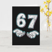 Nummer 67 Matching Six Seven 6 7 Meme 6-7 Hallowee Karte (Gelbe Blume)