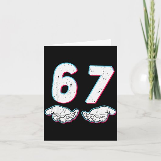 Nummer 67 Matching Six Seven 6 7 Meme 6-7 Hallowee Karte (Vorderseite)