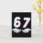 Nummer 67 Matching Six Seven 6 7 Meme 6-7 Hallowee Karte (Gelbe Blume)