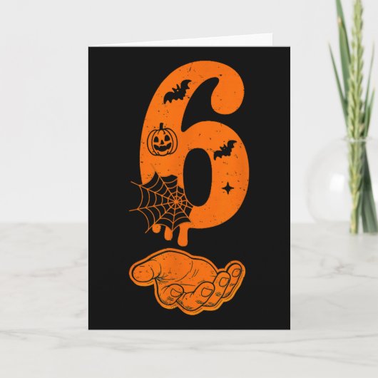 Nummer 67 Matching Six Seven 6 7 Meme 6 7 Hallowee Karte (Vorderseite)