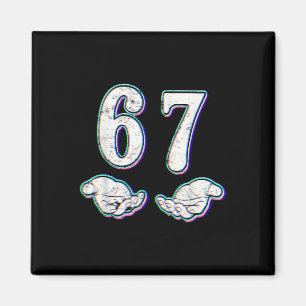 Nummer 67 Matching Six Seven 6 7 Meme 6-7 Hallowee Magnet