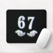 Nummer 67 Matching Six Seven 6 7 Meme 6-7 Hallowee Mousepad (Mit Mouse)