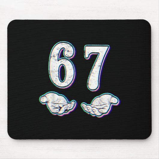 Nummer 67 Matching Six Seven 6 7 Meme 6-7 Hallowee Mousepad (Vorne)