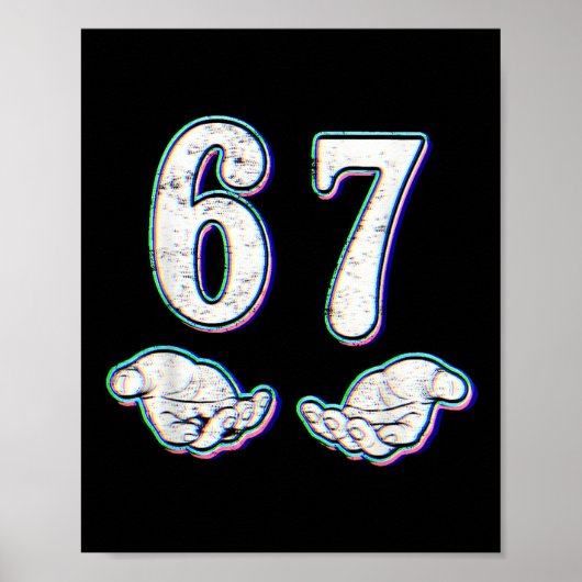 Nummer 67 Matching Six Seven 6 7 Meme 6-7 Hallowee Poster (Vorne)