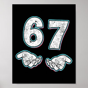 Nummer 67 Matching Six Seven 6 7 Meme 6-7 Hallowee Poster