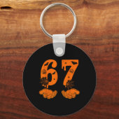 Nummer 67 Matching Six Seven 6 7 Meme 6 7 Hallowee Schlüsselanhänger (Vorderseite)