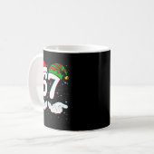 Nummer 67 Matching Six Seven 6 7 Meme 6-7 Weihnach Kaffeetasse (Vorderseite Links)