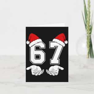 Nummer 67 Matching Six Seven 6 7 Meme 6 7 Weihnach Karte