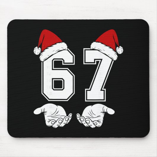 Nummer 67 Matching Six Seven 6 7 Meme 6 7 Weihnach Mousepad (Vorne)