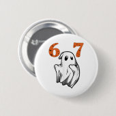 Nummer 67 Matching Six Seven 6 7 Meme Halloween Co Button (Vorne & Hinten)