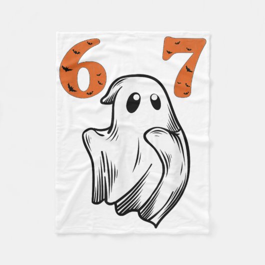 Nummer 67 Matching Six Seven 6 7 Meme Halloween Co Fleecedecke (Vorderseite)