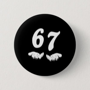 Nummer 67 Matching Six Seven Meme Lustiges Hallowe Button