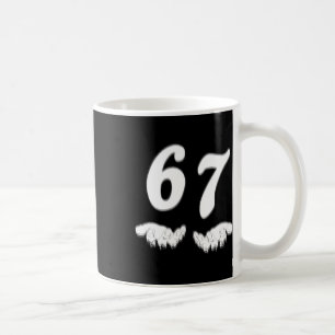 Nummer 67 Matching Six Seven Meme Lustiges Hallowe Kaffeetasse