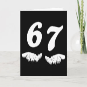Nummer 67 Matching Six Seven Meme Lustiges Hallowe Karte